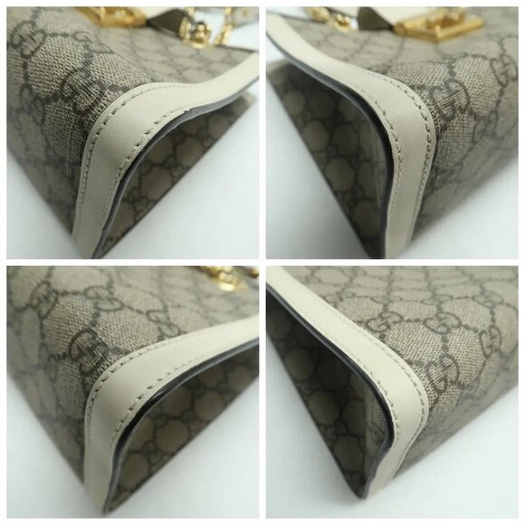 GUCCI Padlock Brown Leather Shoulder Bag 957-052825 - Picture 6 of 12